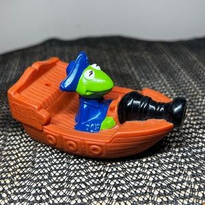 Muppets Kermit Treasure Island Vintage Soft Tub Toy 1995 Toddler Cake Topper